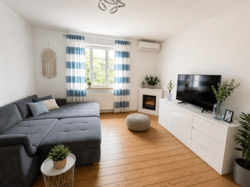 Wohnzimmer EG - Doppelhaushälfte mit 93,00 m&sup2; in Frankfurt zum Kaufen