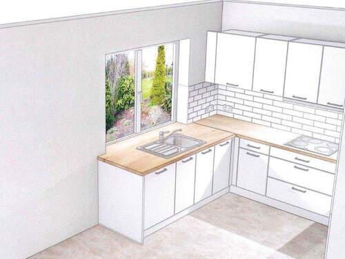 Einbauküche-schematische Dartstellung - 4 Zimmer Reihenendhaus in Kutenholz