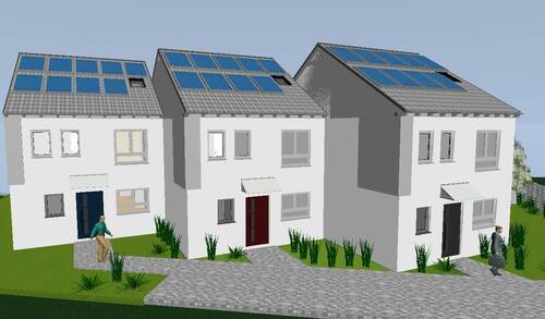 Vorderansicht.jpg - Reihenmittelhaus als KfW-40 Haus mit hochwertiger Ausstattung