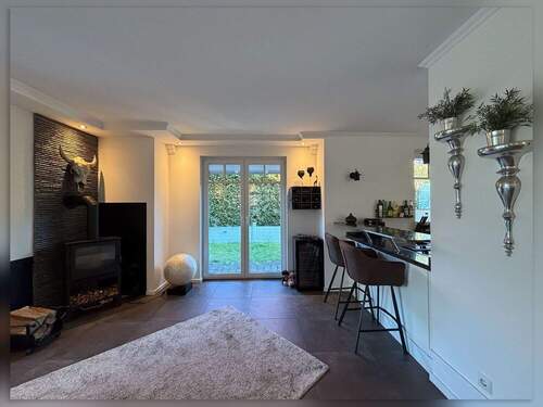 offene Küche - Kamin - 3 Zimmer Einfamilienhaus in Borken / Burlo