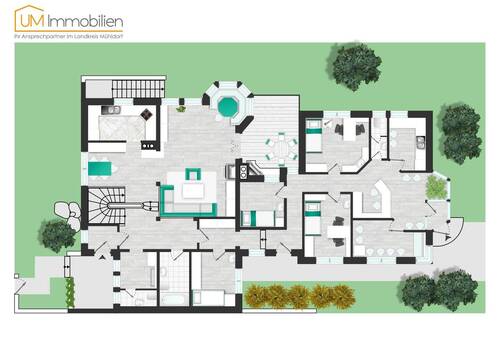 GR EG - Großzügiges Mehrgenerationenhaus mit Büro-Praxisanteil und Ausbaupotenzial