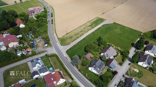 Drohnenansicht - Grundstück in Villenbach
