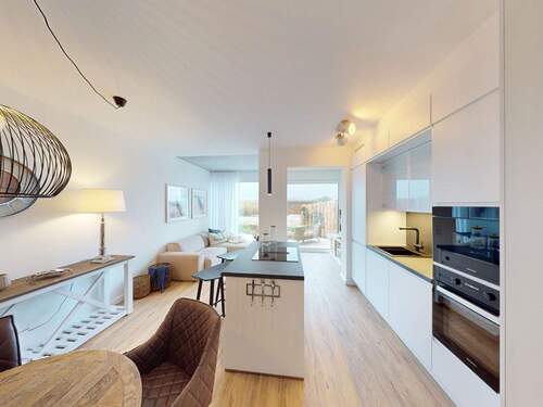 Einbauküche mit modernen, elektrischen Geräten - 3 Zimmer Etagenwohnung zum Kaufen in Ostseebad Ahrenshoop