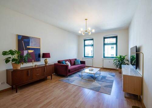 GRUEN52-WE31-furnished - Zuhause in Friedrichshain: Sonnige Gründerzeit-Single-Wohnung + separate Küche + Hinterhoflage