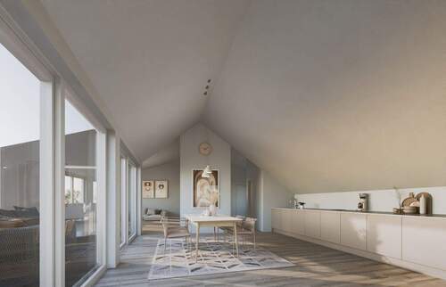 Visualisierung Penthouse Küche - Etagenwohnung mit 114,80 m&sup2; in Wernigerode zum Kaufen