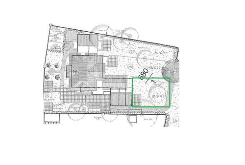 grün markierter Bereich Gartenanteil - 