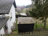 Ansicht Garten mit Schuppen - 