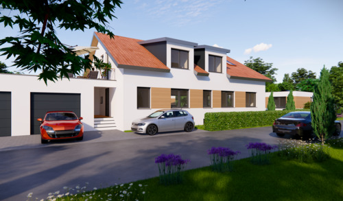 Außenansicht des Wohnhauses - 4 Zimmer Terrassenwohnung zum Kaufen in Ernsgaden