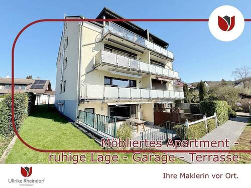 Möblierte Terrassenwohnung - Garage optional anmietbar - Möbliertes Apartment - Sonnenterrasse - Gartenanteil - Garage
