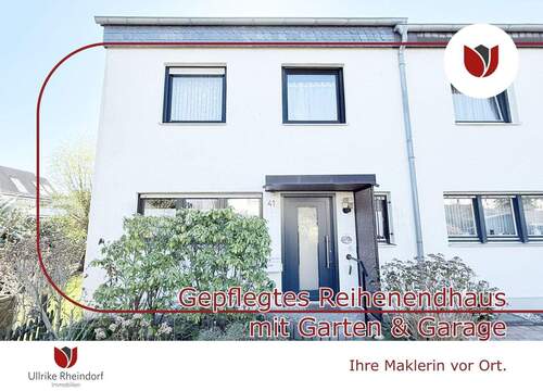 Ihr neues Zuhause - Wohnen in bevorzugter, ruhiger Lage - Gepflegtes Reihenendhaus auf Erbpacht-Basis mit Südgarten in familienfreundlicher Lage - Garage