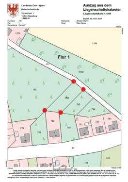 Amtlicher Lageplan - 