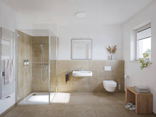 Badezimmer_Innenvisualisierung - Etagenwohnung mit 99,10 m&sup2; in Ober-Mörlen zum Kaufen