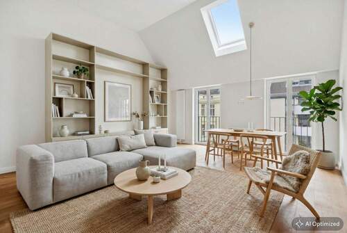 Visualisierung Wohn-Essbereich - Bezugsfertige Dachgeschosswohnung nahe Schloßstraße