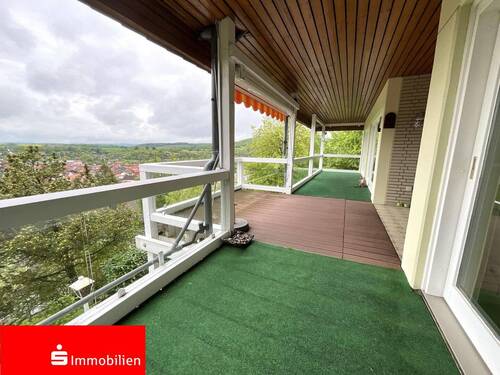 Ausblick Balkon Erdgeschoss - Viel Platz zum Wohnen und Arbeiten mit toller Aussicht!