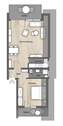 Grundriss - 2 Zimmer Etagenwohnung in Meersburg