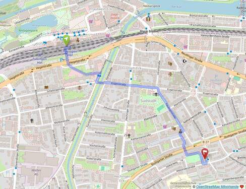 1,3 km bis zum Hauptbahnhof - 