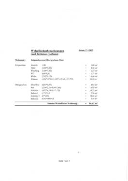 Wohnflächenberechnung - 1 Zimmer Mehrfamilienhaus, Wohnhaus zum Kaufen in Pfronten