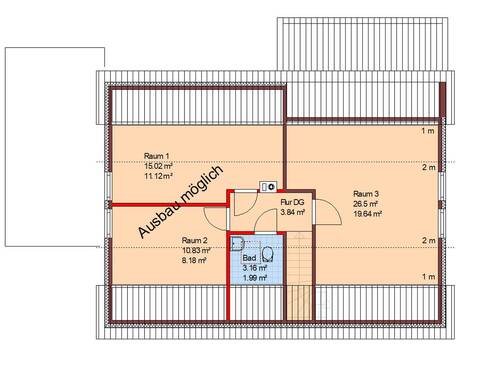 Dachgeschoss evtl. Ausbau - 