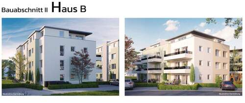 Aussenansicht Haus B Kopie.jpg - Exklusive Neubau 3-Zimmer-Wohnung im 1. OG mit Balkon und Tiefgaragenstellplatz