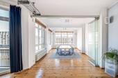 Weitläufiger Loftraum mit Glasfalttür - Etagenwohnung mit 138,00 m&sup2; in Berlin zum Kaufen