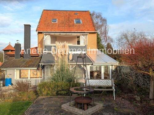 Hausansicht Gartenseite - Charmantes Wohnhaus von 1903 in idyllischer Feldrandlage