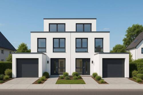 Visualisierung - Baugrundstück für eine Doppelhaushälfte in ruhiger Lage mit Südgarten