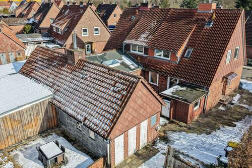 Luftaufnahme - Doppelhaushälfte mit 92,00 m&sup2; in Schneverdingen zum Kaufen