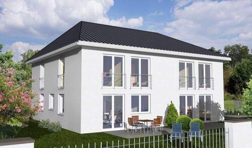 Doppelhaus Duo 127 WD Garten weiss.jpg - 4 Zimmer Mehrfamilienhaus, Wohnhaus in Blankenfelde-Mahlow