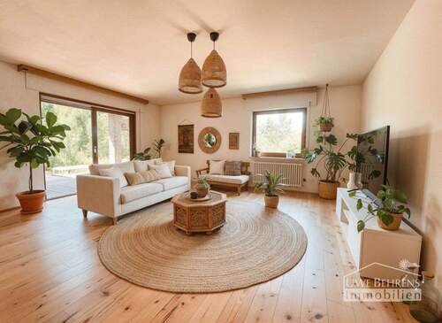 Beispielbild - Wohnzimmer (KI-generiert) - 4 Zimmer Bungalow in Sauensiek