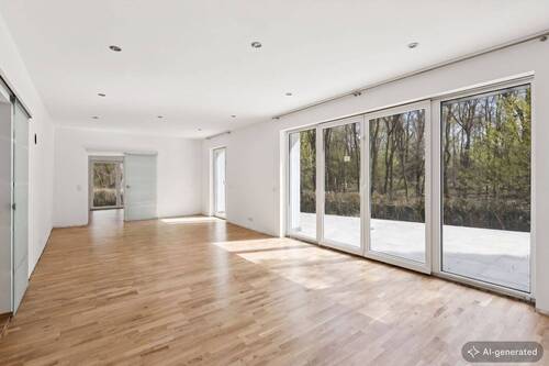 Wohnzimmer AI optimiert - 7 Zimmer Einfamilienhaus zum Kaufen in Berlin