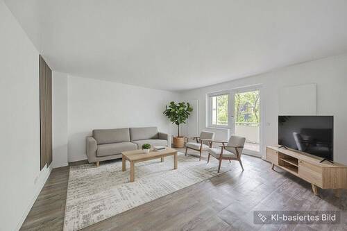 Wohnzimmer Visualisierung - 3 Zimmer Etagenwohnung zum Kaufen in Dortmund