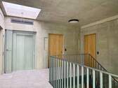 Modernes Treppenhaus mit Aufzug - 