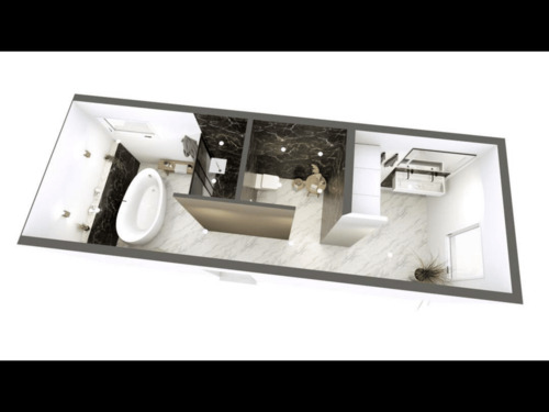 .. großes Designer-Badezimmer ! - 