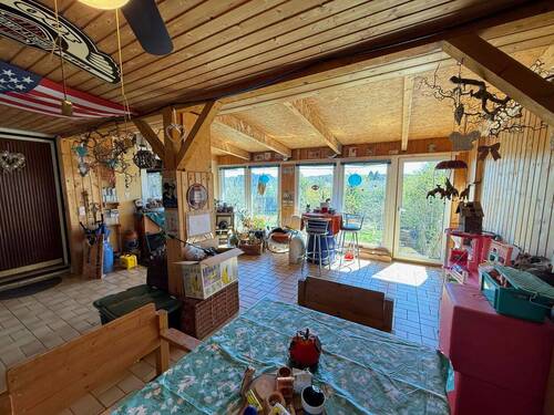 Wintergarten Eingangsbereich - 6 Zimmer Mehrfamilienhaus, Wohnhaus zum Kaufen in Steinwenden