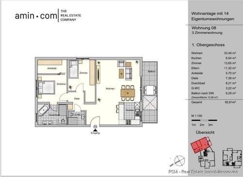 95 m² 1. Obergeschoss - 
