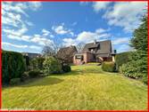 Blick aus dem Garten zum Haus - 4 Zimmer Einfamilienhaus zum Kaufen in Kropp