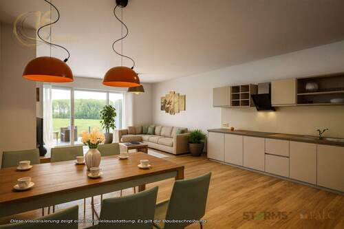 Wohn- und Esszimmer - 2 Zimmer Etagenwohnung zum Kaufen in Übach-Palenberg