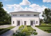 Hausansicht - Mediterraner Charme für zwei Familien - klug gerechnet - günstig gebaut!