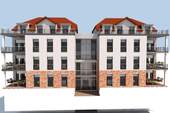 Ansicht Beethovenstraße Walmdach 251009.jpg - Grundstück für 2 Stadtvillen mit bis zu 10 Wohnungen + Tiefgarage unweit des Markkleeberger Sees!