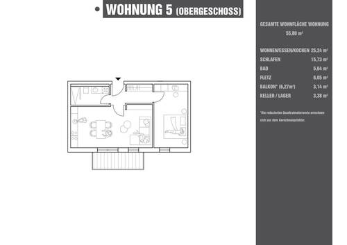 W05 - 2 Zimmer Etagenwohnung in Tegernheim