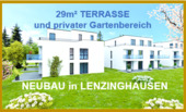 Terrasse + Gartenbereich - 29m² Terrasse zur Südseite und einem privaten Gartenbereich. Übergabe Juni 26.