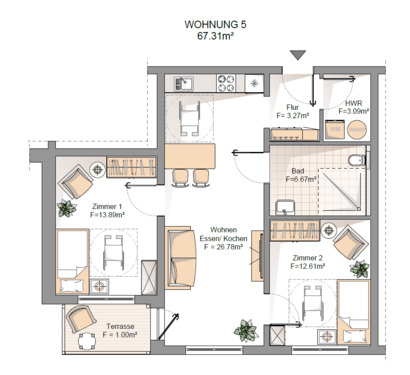 Wohnung 5 Bild.PNG - 3 Zimmer Etagenwohnung zum Kaufen in Schiffweiler