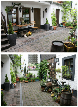 Innenhofbereich mit WC-Gruppe - 