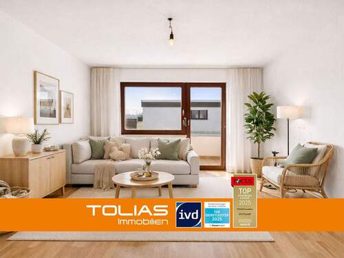 Titelbild - Wo der Tag zur Ruhe kommt - Ihre helle 2-Zimmer-Wohnung mit Südwest-Balkon und Weitblick