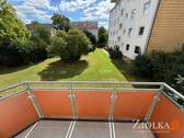 Blick auf die Loggia und den Ausblick von dort - 