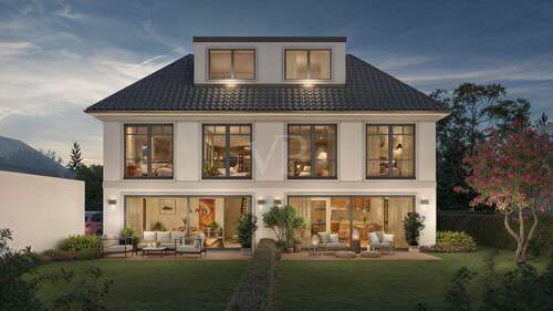 Visualisierung Garten Dämmerung - Grundstück in München