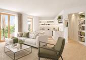 Wohnzimer und Küche - Großzügige Familien-Wohnung mit Bad en Suite & Balkon über den Dächern von Potsdam