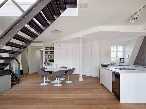 Esszimmer mit Küche - 