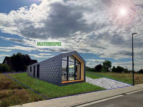 Musterbeispiel im Grundstück.jpg - 3 Zimmer Bungalow zum Kaufen in Grettstadt