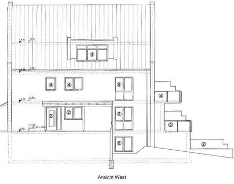 Seitenansicht Bauzeichnung - 